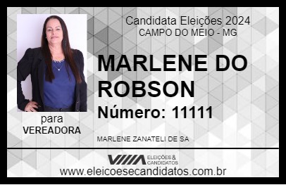 Candidato MARLENE DO ROBSON 2024 - CAMPO DO MEIO - Eleições