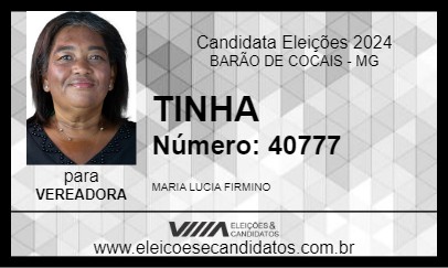 Candidato TINHA 2024 - BARÃO DE COCAIS - Eleições