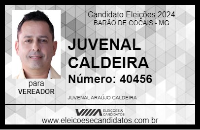 Candidato JUVENAL CALDEIRA 2024 - BARÃO DE COCAIS - Eleições