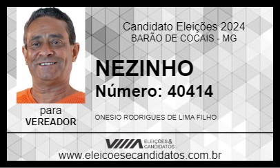 Candidato NEZINHO 2024 - BARÃO DE COCAIS - Eleições