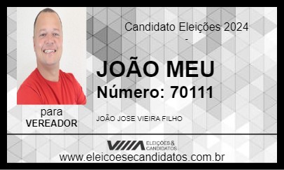 Candidato JOÃO MEU 2024 - PORTEIRINHA - Eleições