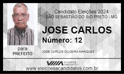 Candidato JOSE CARLOS 2024 - SÃO SEBASTIÃO DO RIO PRETO - Eleições