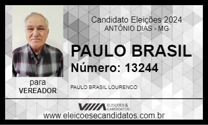 Candidato PAULO BRASIL 2024 - ANTÔNIO DIAS - Eleições