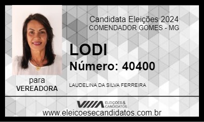 Candidato LODI 2024 - COMENDADOR GOMES - Eleições