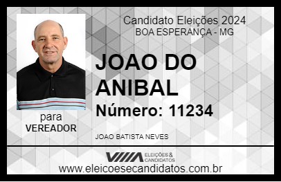 Candidato JOAO DO ANIBAL 2024 - BOA ESPERANÇA - Eleições