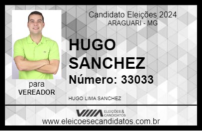 Candidato HUGO SANCHEZ 2024 - ARAGUARI - Eleições