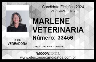 Candidato MARLENE VETERINARIA 2024 - ARAGUARI - Eleições