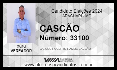 Candidato CASCÃO 2024 - ARAGUARI - Eleições