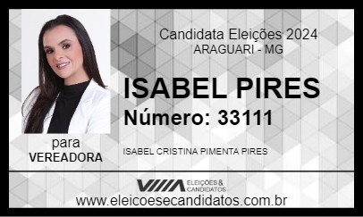 Candidato ISABEL PIRES 2024 - ARAGUARI - Eleições