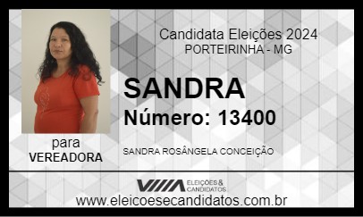 Candidato SANDRA 2024 - PORTEIRINHA - Eleições