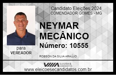 Candidato NEYMAR MECÂNICO 2024 - COMENDADOR GOMES - Eleições