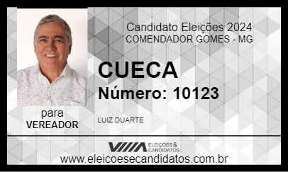 Candidato CUECA 2024 - COMENDADOR GOMES - Eleições