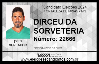 Candidato DIRCEU DA SORVETERIA 2024 - FORTALEZA DE MINAS - Eleições