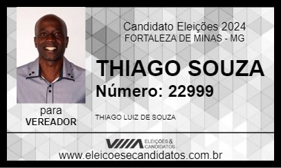 Candidato THIAGO SOUZA 2024 - FORTALEZA DE MINAS - Eleições