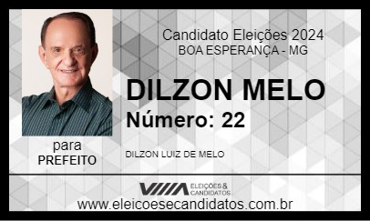 Candidato DILZON MELO 2024 - BOA ESPERANÇA - Eleições