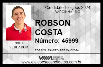 Candidato ROBSON COSTA 2024 - VARGINHA - Eleições