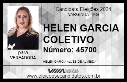 Candidato HELEN GARCIA COLETIVO 2024 - VARGINHA - Eleições