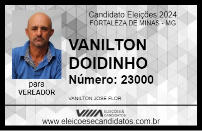 Candidato VANILTON DOIDINHO 2024 - FORTALEZA DE MINAS - Eleições