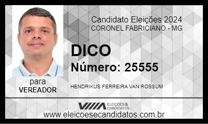 Candidato DICO 2024 - CORONEL FABRICIANO - Eleições