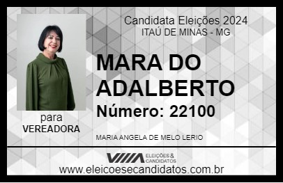 Candidato MARA DO ADALBERTO 2024 - ITAÚ DE MINAS - Eleições