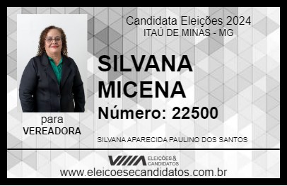 Candidato SILVANA MICENA 2024 - ITAÚ DE MINAS - Eleições