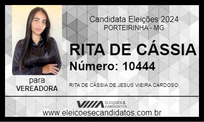 Candidato RITA DE CÁSSIA  2024 - PORTEIRINHA - Eleições