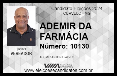 Candidato ADEMIR DA FARMÁCIA 2024 - CURVELO - Eleições