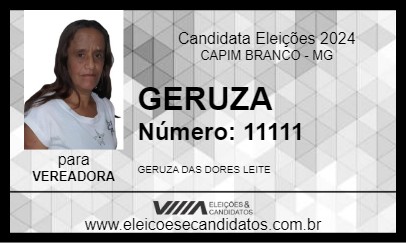 Candidato GERUZA 2024 - CAPIM BRANCO - Eleições