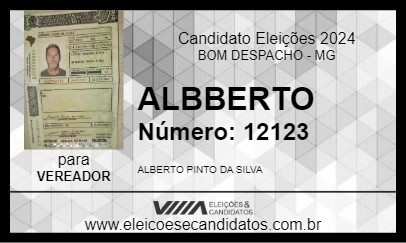 Candidato ALBBERTO 2024 - BOM DESPACHO - Eleições