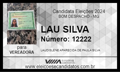 Candidato LAU SILVA 2024 - BOM DESPACHO - Eleições