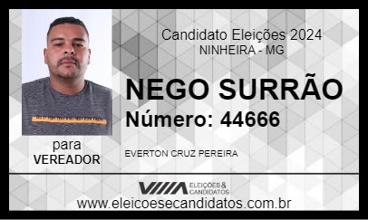 Candidato NEGO SURRÃO 2024 - NINHEIRA - Eleições