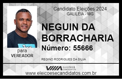 Candidato NEGUIN DA BORRACHARIA 2024 - GALILÉIA - Eleições