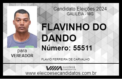 Candidato FLAVINHO DO DANDO 2024 - GALILÉIA - Eleições