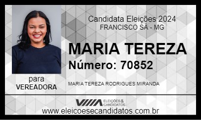 Candidato MARIA TEREZA 2024 - FRANCISCO SÁ - Eleições