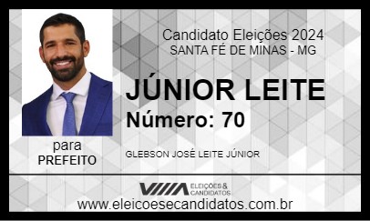 Candidato JÚNIOR LEITE 2024 - SANTA FÉ DE MINAS - Eleições