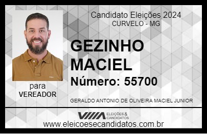 Candidato GEZINHO MACIEL 2024 - CURVELO - Eleições