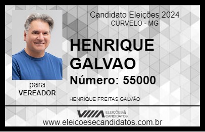 Candidato HENRIQUE GALVAO 2024 - CURVELO - Eleições