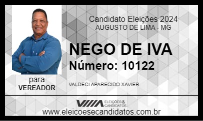 Candidato NEGO DE IVA 2024 - AUGUSTO DE LIMA - Eleições