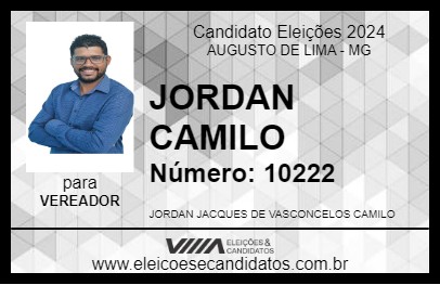 Candidato JORDAN CAMILO 2024 - AUGUSTO DE LIMA - Eleições