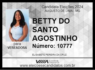 Candidato BETTY DO SANTO AGOSTINHO 2024 - AUGUSTO DE LIMA - Eleições