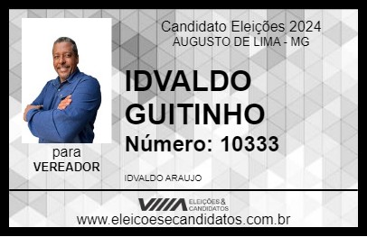 Candidato IDVALDO GUITINHO 2024 - AUGUSTO DE LIMA - Eleições