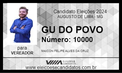 Candidato GU DO POVO 2024 - AUGUSTO DE LIMA - Eleições