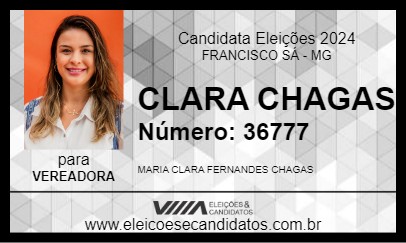 Candidato CLARA CHAGAS 2024 - FRANCISCO SÁ - Eleições