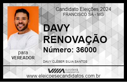 Candidato DAVY RENOVAÇÃO 2024 - FRANCISCO SÁ - Eleições