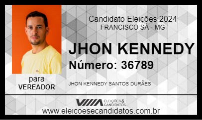 Candidato JHON KENNEDY 2024 - FRANCISCO SÁ - Eleições