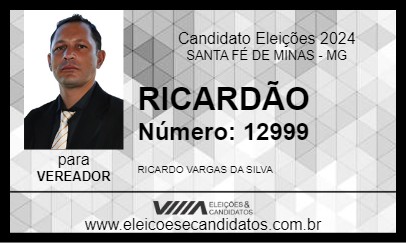 Candidato RICARDÃO 2024 - SANTA FÉ DE MINAS - Eleições