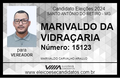 Candidato MARIVALDO DA VIDRAÇARIA 2024 - SANTO ANTÔNIO DO RETIRO - Eleições