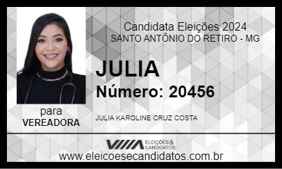 Candidato JULIA 2024 - SANTO ANTÔNIO DO RETIRO - Eleições