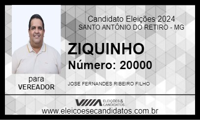 Candidato ZIQUINHO 2024 - SANTO ANTÔNIO DO RETIRO - Eleições