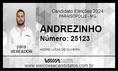 Candidato ANDREZINHO 2024 - PARAISÓPOLIS - Eleições